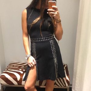Michael Kors Black Grommet Zipper Dress